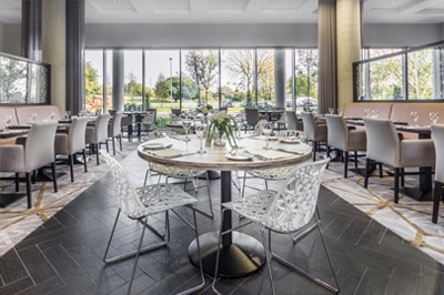 Dining at Heston Hyde Hotel in Hounslow, Middlesex, England
